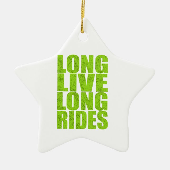 Long Live Long Rides (Topo) Ceramic Tree Decoration (Front)