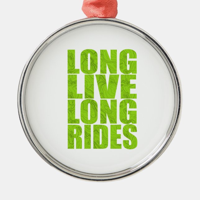 Long Live Long Rides (Topo) Metal Tree Decoration (Front)