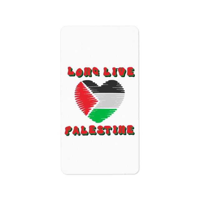 Long Live Palestine Label (Front)