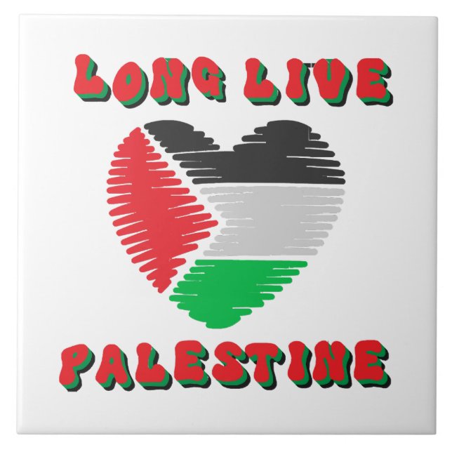 Long Live Palestine Tile (Front)