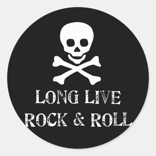 Long Live Rock & Roll Classic Round Sticker (Front)