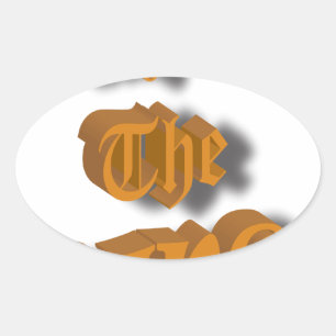 Long Live The King Nice Design transparant Oval Sticker