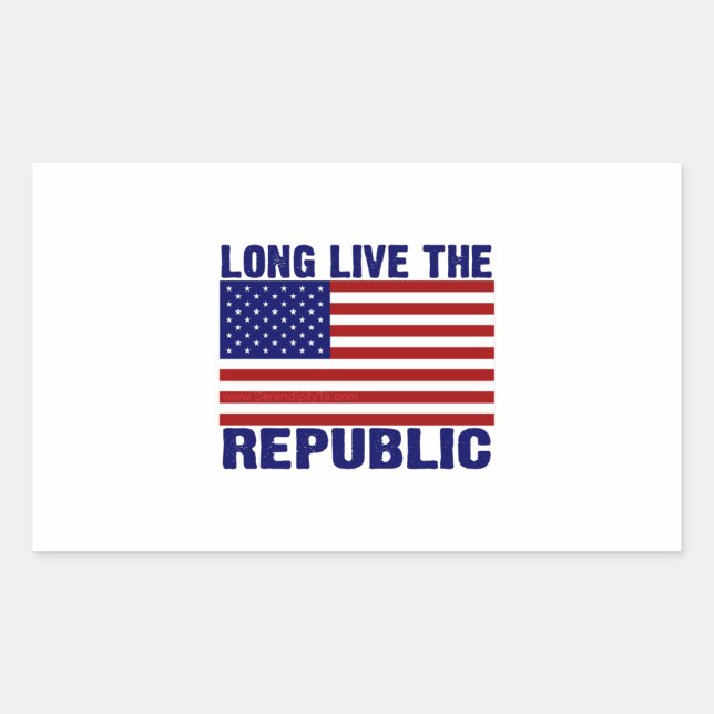 Long Live The Republic Rectangular Sticker (Front)