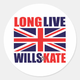Long Live Wills & Kate Classic Round Sticker