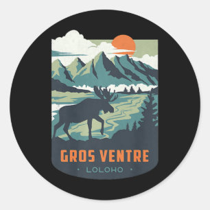 Long Long Honeymoon LOLOHO Gros Ventre Wilderness Classic Round Sticker