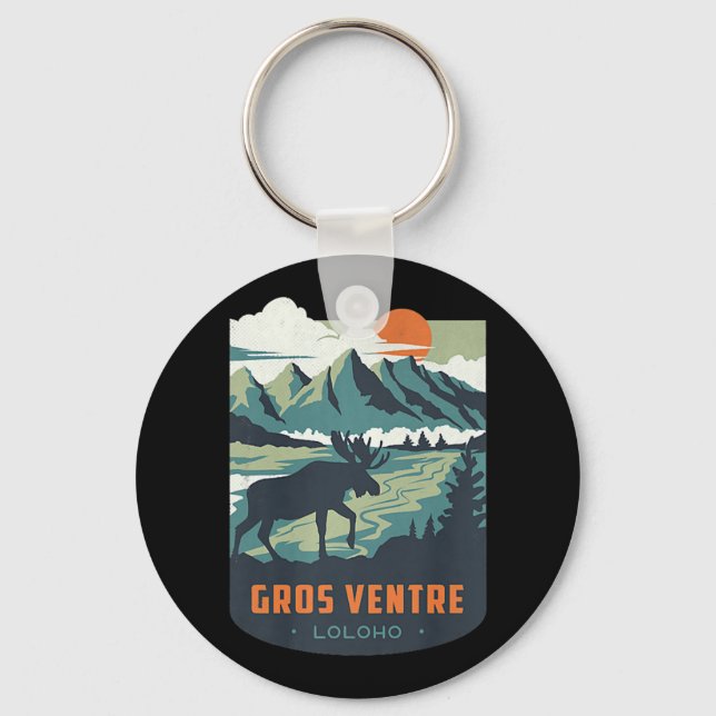 Long Long Honeymoon LOLOHO Gros Ventre Wilderness Key Ring (Front)