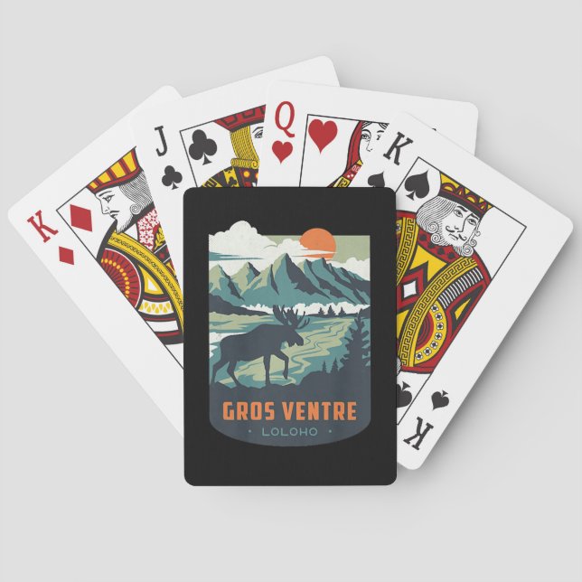 Long Long Honeymoon LOLOHO Gros Ventre Wilderness Playing Cards (Back)