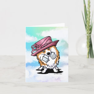 Long LOVE The Queen Corgi Thank You Card