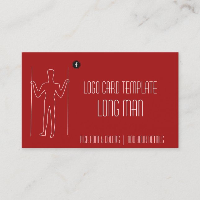 Long Man Giant Geoglyph Symbol Logo Business Card (Front)