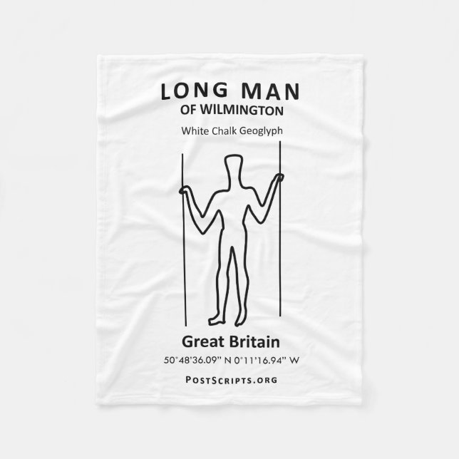 Long Man of Wilmington Fleece Blanket (Front)