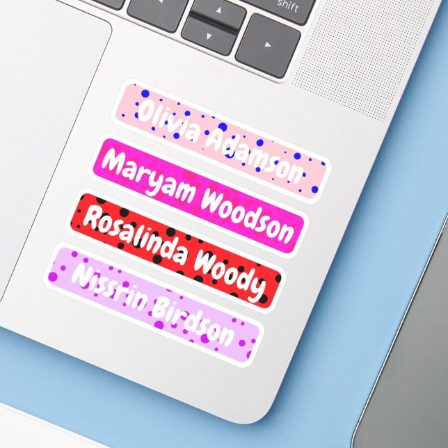 Long Name Stickers For Girls (Waterproof Labels) (back to school stickers for girls
)