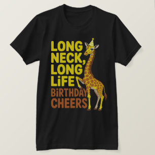 Long Neck Birthday Giraffe Tee