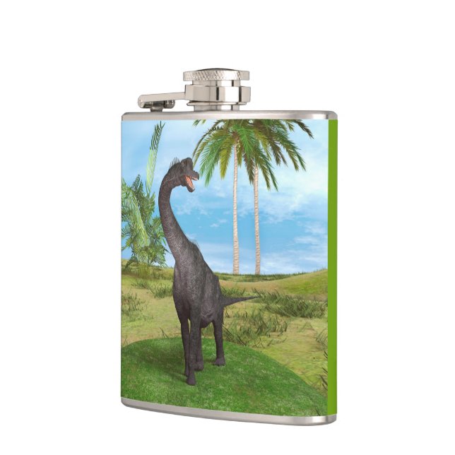Long Neck Dinosaur Jungle Adventure Hip Flask (Left)
