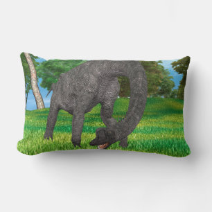 Long Neck Dinosaur Jungle Adventure Lumbar Cushion
