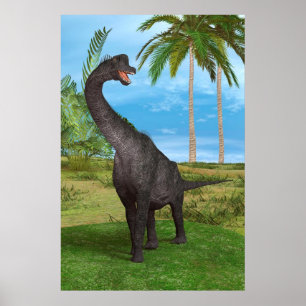 Long Neck Dinosaur Jungle Adventure Poster