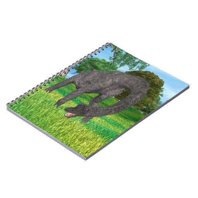 Long Neck Dinosaur Jungle Adventure Spiral Notebook (Left Side)