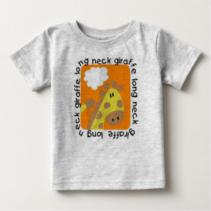 Long Neck Giraffe Baby Football Bodysuit