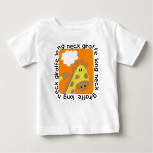 Long Neck Giraffe Toddler Ruffle Tee