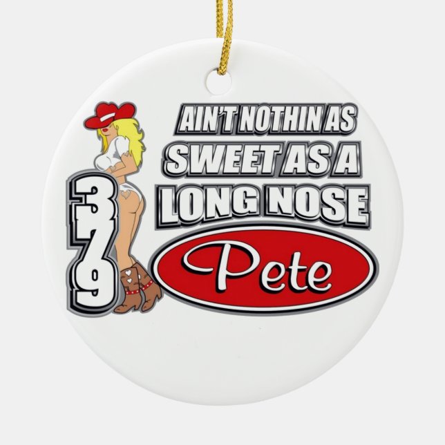 Long Nose Pete Ceramic Tree Decoration (Front)