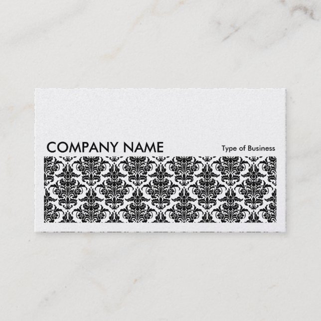 Long Picture 0112 - Damask Pattern (Gold) Business Card (Front)