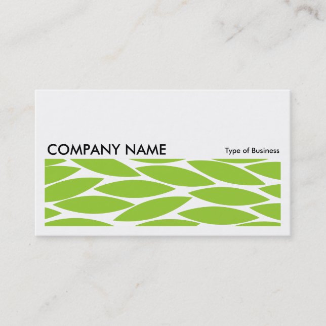 Long Picture 0217 - Abstract Leaves - Martian Grn Business Card (Front)