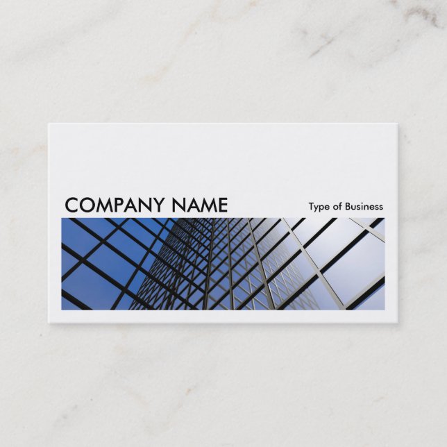 Long Picture 0228 - Reflective Office Block Business Card (Front)