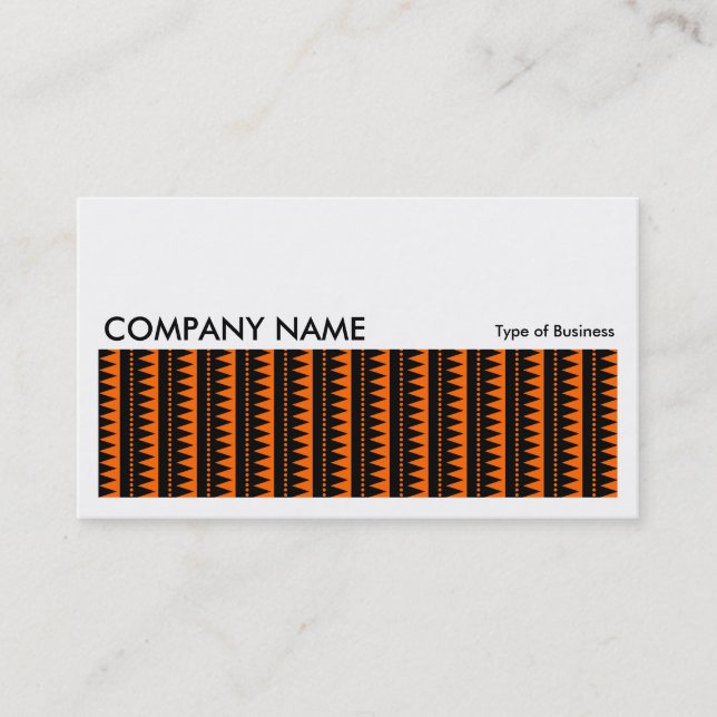 Long Picture 0239 - Aztec Pattern - Orange Business Card (Front)