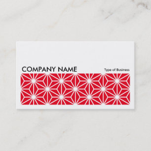 Long Picture 0249 - Asanoha Pattern - Red e6001c Business Card