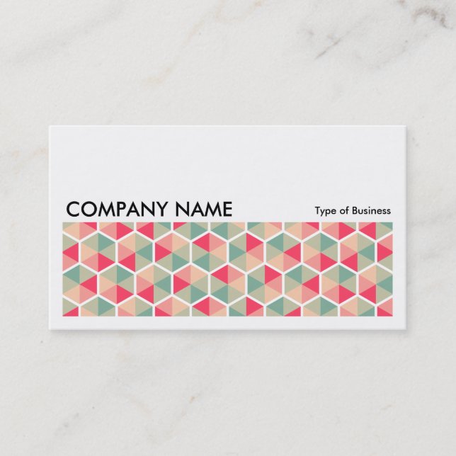 Long Picture 0254 - Hexagon Pattern 04 Business Card (Front)