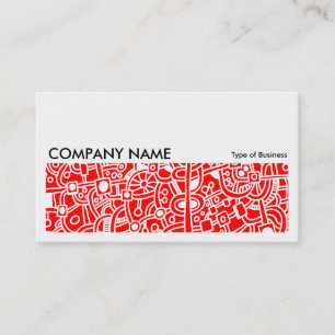 Long Picture 037 - Metropolis - White on Red Business Card