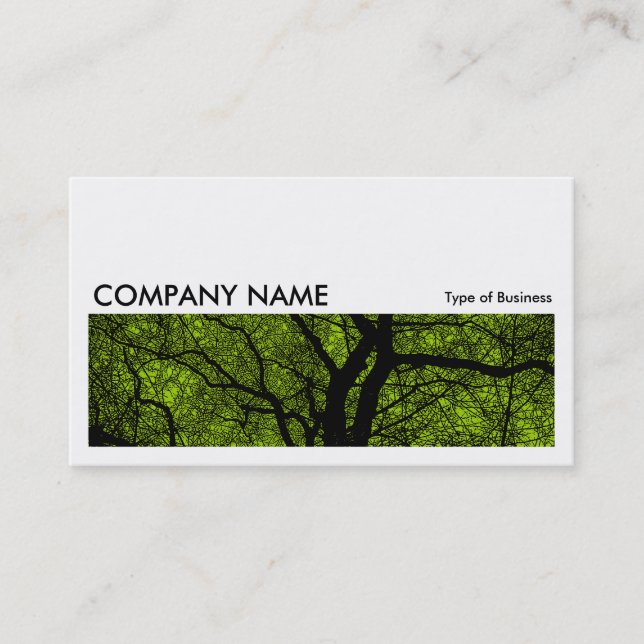 Long Picture 067 - High Contrast Tree - 99CC00 Business Card (Front)
