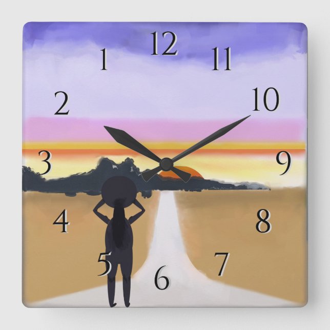 Long Road Ahead Backward Clock (Front)