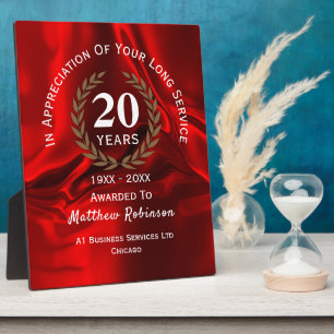 Long Service Appreciation Personalised  Plaque