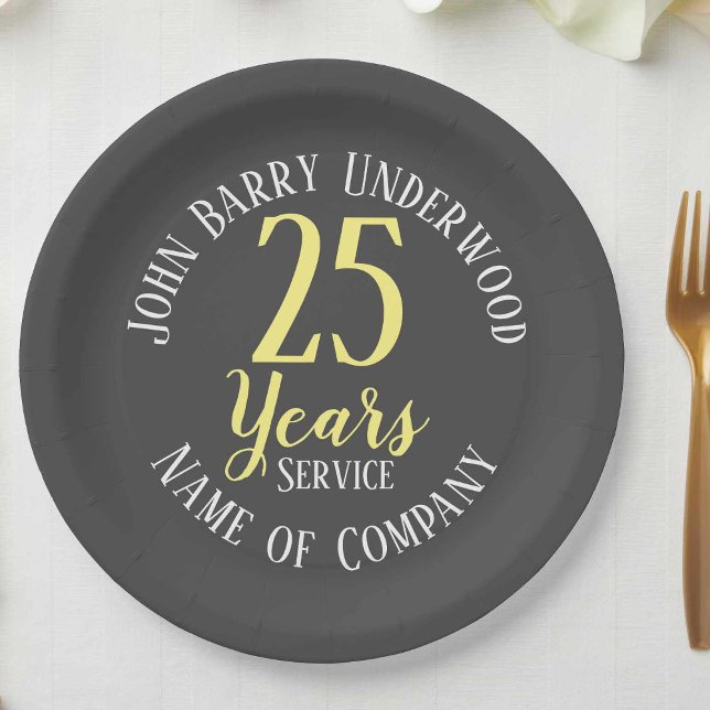 Long Service or Retirement Award Paper Plate (Creator Uploaded)