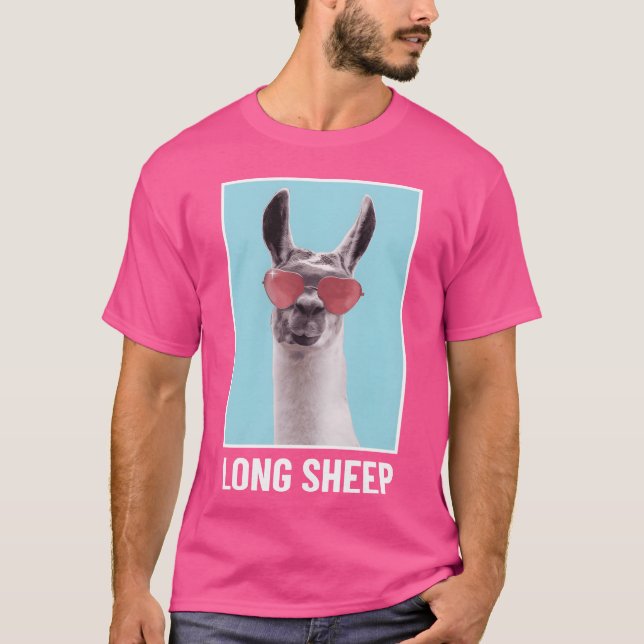 Long Sheep Funny Animal funny T-Shirt (Front)