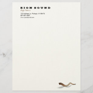 Long Shofar - natural Customised Letterhead