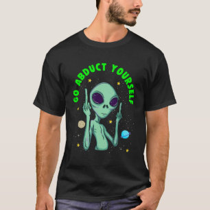 Long Sleeve Alien Drawing T Shirt Ufo Extraterrest