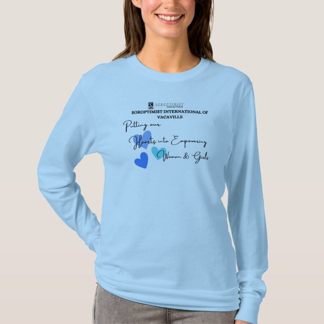 long sleeve blue T T-Shirt (Front)