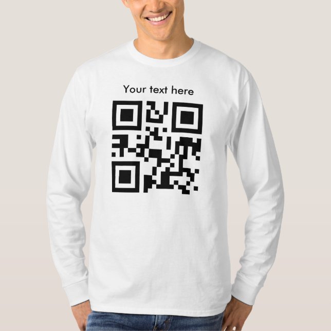 Long Sleeve, fitted (custom text) T-Shirt (Front)