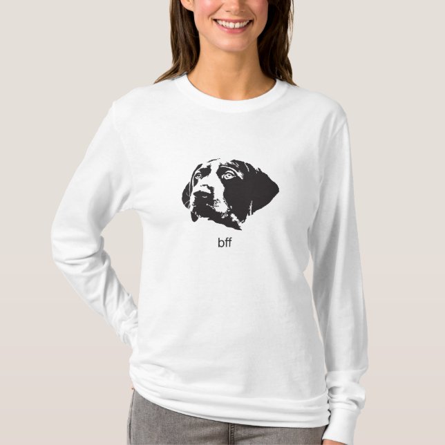 Long Sleeve German Shorthaired Pointer "BFF" Shirt (Front)