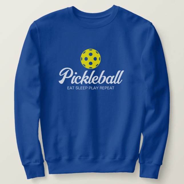Long sleeve pickleball sport sweatshirt for men (Design Front)