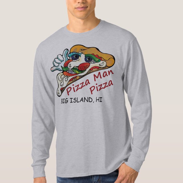 Long Sleeve Pizza Man T-shirt (Front)