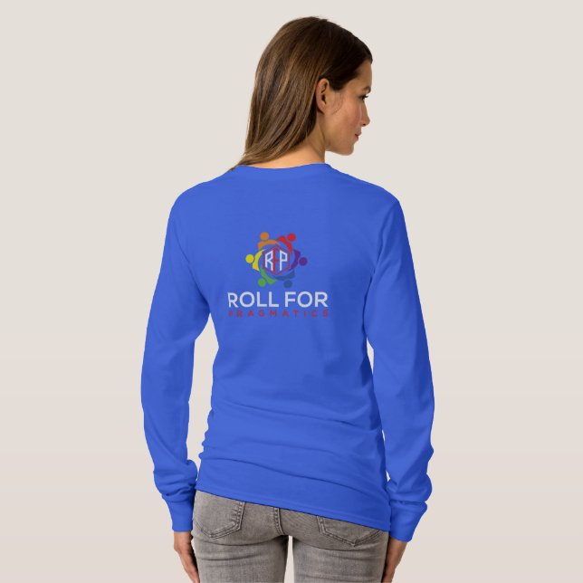 Long sleeve t-shirt with white lettering (Back Full)