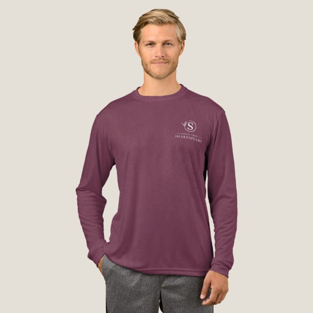 Long-Sleeve T with Logo Tri-Blend Shirt (Full Front)