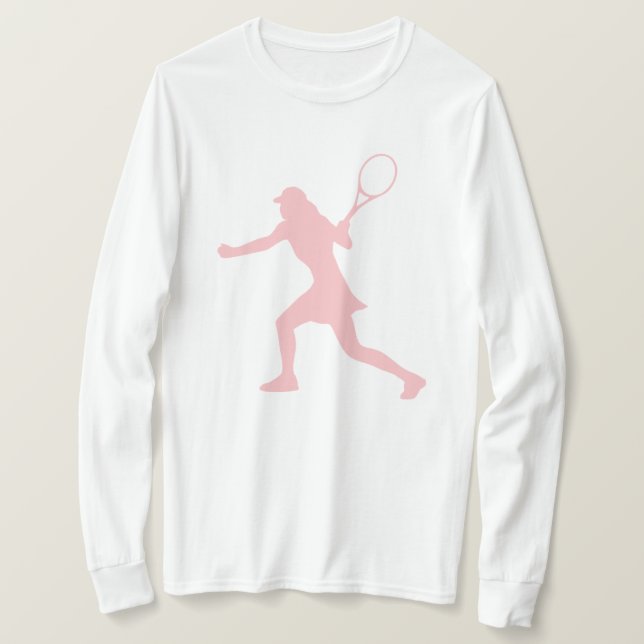 Long sleeve tennis shirt for women | Custom colour (Design Front)