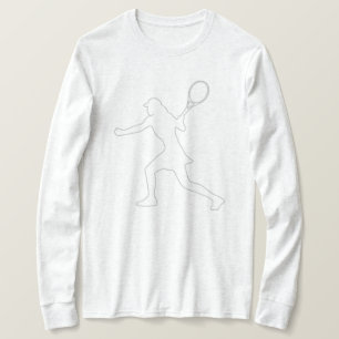 Long sleeve tennis silhouette shirt for women