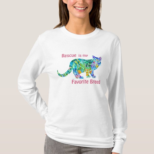 Long Sleeved Cat Rescue Shirts (Front)