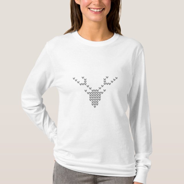 Long sleeved Christmas shirt | reindeer (Front)