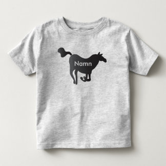 Long-sleeved shirt with horse & name