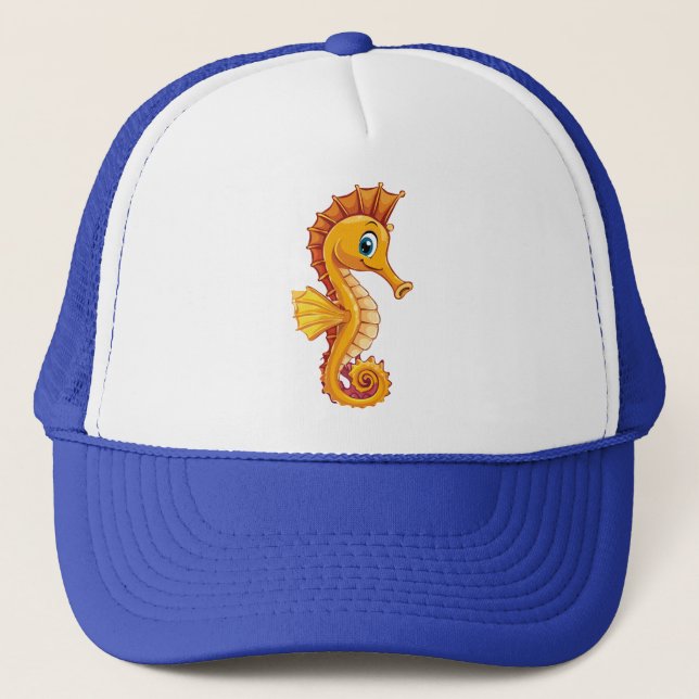 Long-snouted seahorse trucker hat (Front)